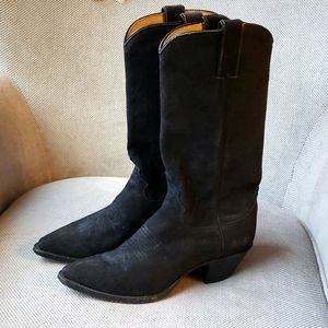 Justin Suede Cowboy Boots